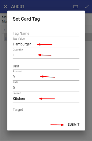 Sub Card Tag