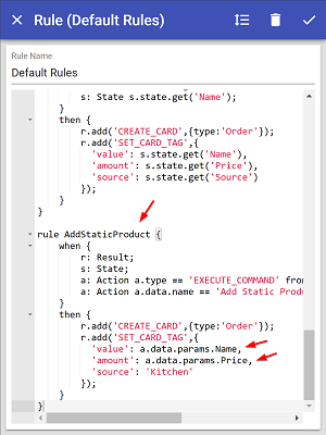 static product button rule