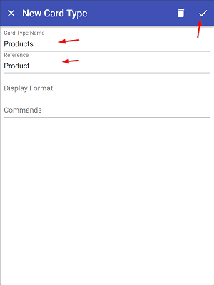 product card type